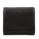 PIERRE CARDIN BLACK RUSTIC LEATHER CREDIT CARD WALLET