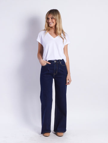 Tegan Wide Leg Jeans - Dark Ink