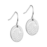 Paua Pendant Earrings - Silver