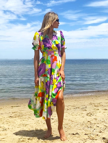 LEONI Dina Dress - Spring Print