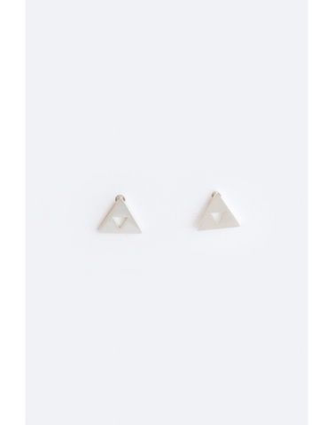 Stilen Tessa Triangle Studs - Silver