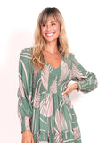 Phoenix Dress - Pink/Green