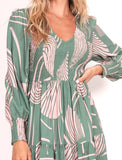 Phoenix Dress - Pink/Green