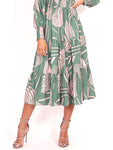 Phoenix Dress - Pink/Green