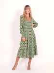 LEONI Phoenix Dress - Retro Green