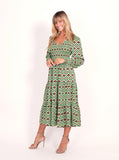 LEONI Phoenix Dress - Retro Green