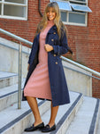 LEONI Trench Coat - Navy