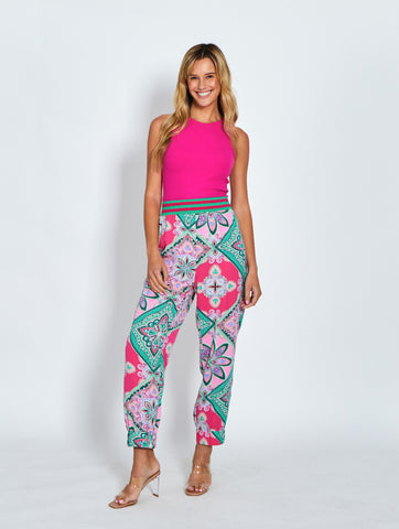 LEONI Celine Joggers - Hot Pink Print