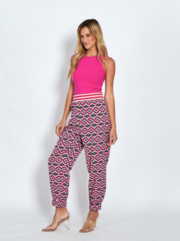 LEONI Celine Joggers - Retro Print