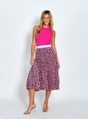 LEONI Celine Skirt - Retro Print