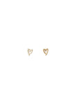 Stilen Avis Heart Studs - Gold