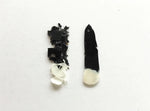 Huia Feather Earrings - Black/White