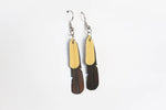 Saddleback Feather Earrings - Black/Gold