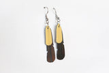 Saddleback Feather Earrings - Black/Gold