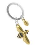 Honey Bee Keychain with Hive Charm