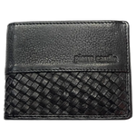 Pierre Cardin Woven Men's Leather Wallet - Black