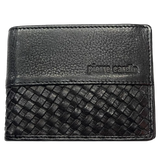 Pierre Cardin Woven Men's Leather Wallet - Black