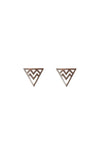 Stilen Rory Triangle Stud Earrings - Silver