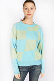 Sabena Check Crew Neck Jumper - Green/Blue