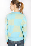 Sabena Check Crew Neck Jumper - Green/Blue