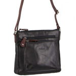 MILLENI BLACK/CHESTNUT NAPPA LEATHER HANDBAG