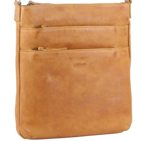 MILLENI NAPPA LEATHER CROSS BODY HANDBAG - CARAMEL