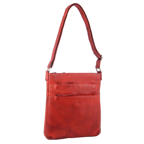 MILLENI NAPPA LEATHER HANDBAG - RED