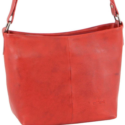 MILLENI LEATHER HANDBAG - SALSA RED