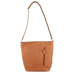 MILLENI COGNAC NAPPA LEATHER HANDBAG