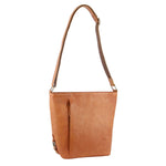 MILLENI COGNAC NAPPA LEATHER HANDBAG