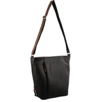 MILLENI BLACK/CHESTNUT LEATHER HANDBAG