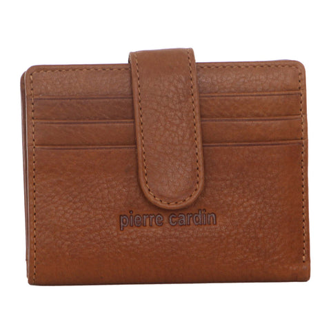 PIERRE CARDIN MENS BI-FOLD LEATHER WALLET - TAN