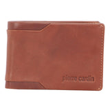 PIERRE CARDIN SOFT ITALIAN LEATHER MENS WALLET - COGNAC