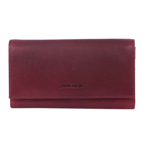 PIERRE CARDIN CHERRY LEATHER WALLET