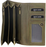 PIERRE CARDIN OLIVE LEATHER WALLET