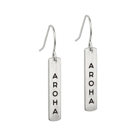 AROHA (LOVE) EARRINGS -SILVER