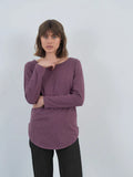 LAYLA L/S TEE - PLUM - clearance